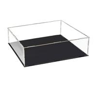 TOP-VIGOR Vitrine Transparente en Acrylique - 30 x 25 x 10cm Boîte De Protection Anti-Poussière À Assembler - Cube D’Exposition pour Figurines Jouets Objets De Collection Rangement Maison