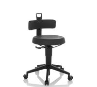 TOP WORK FLEX PU simili-cuir/synthétique - Tabouret pivotant Noir