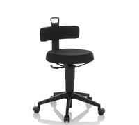 TOP WORK FLEX tissu - Tabouret pivotant Noir