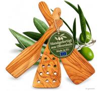 TOPANBIETER 999 Ustensile de cuisine en bois d'olivier (Lot de 3 spatules)