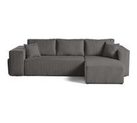 Topaze - canapé d'angle réversible 4 places - convertible avec coffre, tablette et poufs -