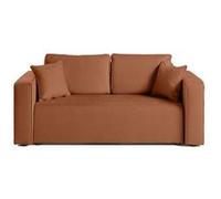 Topaze - canapé droit 2 places - en tissu - Terracotta