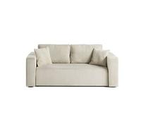 Best mobilier – Canapé droit 2 places Topaze – en velours côtelé – Beige