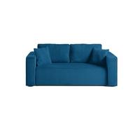 Best mobilier Canapé droit Topaze 2 places en velours côtelé Bleu ardoise