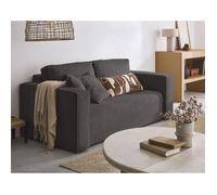 Bestmobilier Canapé droit 2 places Topaze Velours Gris