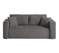 Bestmobilier Canapé droit 2 places Topaze Velours Gris