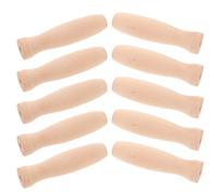 TOPBATHY 10 Pièces Poignée en Bois, Démontable, Trou Prépercé | Bois Beige à Finition Lisse, Usage Atelier et Réparation DIY, pour Poêles et Tourneur