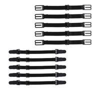 TOPBATHY 10 Pièces Sangles D'extension Réglables en Dacron Noir pour Masque, Protection Anti-pression des Oreilles Cordes Flexibles Pratiques et Confortables