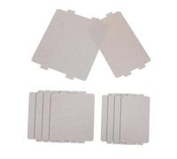 TOPBATHY 10pcs Plaque Mica Micro-ondes Argenté Résistante Haute Température Solide pour Remplacement Guide Ondes Four Micro-ondes Accessoire la Cuisine