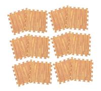 TOPBATHY 12pièces Tapis de Sol Mousse Type Puzzle pour Garçon Fille Dalles Imitation Bois Tapis de Jeu pour Jouer Sol