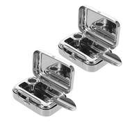 TOPBATHY 2 Pièces Cendrier de Poche Acier Inoxydable avec Couvercle Anti-Vent Mini Cendrier Portable pour Voiture Bureau et Extérieur Résistant et Facile à Nettoyer Lot