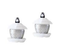 TOPBATHY 2 Pièces Passoire à Thé Pingouin Passoires à Thé En Maille Infuseur à Mailles Fines Boule D'assaisonnement Diffuseur à Boule De Passoire Engrener Acier Inoxydable Métal
