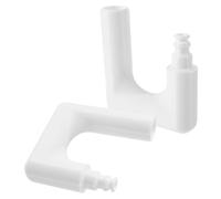 TOPBATHY 2 Pièces Raccord de Tuyau D’arrosage pour Embout de Remplissage | Buse de Collecte D’eau, Crochet à Bord Courbe, Plastique Blanc 11, 5x10, 9x2, 9cm, pour Baril et Piscine