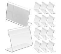 TOPBATHY 20 Pièces Porte-Affiche de Table Acrylique, Transparent | Affichage de Menus et Cartes, Réutilisable, pour Réceptions et Housewarming, Usage Simple