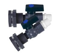 TOPBATHY 2set Adaptateur de Cloison PVC Dn20 pour Robinet de Cuve d'eau | Installation Facile, Joint Étanche, Usage Extérieur, pour Jardins et Réservoirs D'eau, avec Ruban D'étanchéité