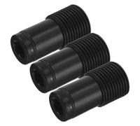 TOPBATHY 3 Connecteurs de Tiges en Plastique pour Manche à Balai, Adaptateur de Rallonge Fileté en Plastique Noir, Installation Rapide, Compatible Manche de Balai Serpillière, pour Maison