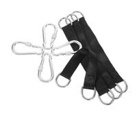 TOPBATHY 4 Ensemble Sangle Suspendre en Nylon Noir, Fixation Sécurisée | Longueur Étendue, Capacité Élevée, Usage Maison et Jardin, pour Hamacs et Équipement