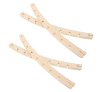 TOPBATHY 4 Pièces Accessoire de Hamac en Bois Courbé à 9 Trous, Beige | Installation Simple et Démontage Rapide, Support Stable Anti-basculement, pour Piscine et Camping