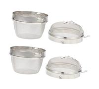 TOPBATHY 4 Pièces boules d'assaisonnement laveur de pièces panier à couverts stainless steel inoxlm montres filtre panier propre à bijoux boules d'infuseur de thé Engrener boule à thé