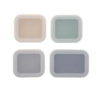 TOPBATHY 4 Pièces Petite Boîte à Bento Couvercle Hermétique Flexible | Résistante au Froid, Empilable, Sections Multiples, pour Déjeuners en Extérieur et Bureau