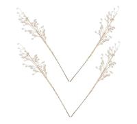 TOPBATHY 4 Pièces Tige Décorative de Noël en Acrylique à Perles, Bouquet | Branche Artificielle Élégante, Facile à Nettoyer et Réutilisable, pour Décorations Festives et Ambiances de Noël