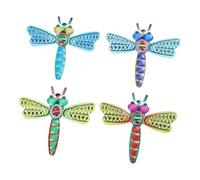 TOPBATHY 4pièces Pendentif Libellule Fer Sculpture Suspendue Décorative Lot De Ornements Muraux