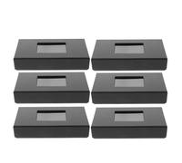TOPBATHY 6 Pièces Boîtes de Rangement Noeud en Carton Kraft Noir avec Fenêtre Transparente Coffret Cadeau Cravate Homme Solide et Élégant pour Organisation et Présentation Accessoires