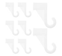 TOPBATHY 8 Pièces Crochets de Support 16mm pour Tringle de Placard en Plastique Blanc Accessoires Optimisant l'espace et des Vêtements pour Penderie en Chambre