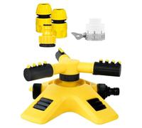 TOPBATHY Arroseur Rotatif Automatique 360 Degrés pour Jardin et Pelouse, Système D'irrigation Hydraulique avec Pulvérisation Oblique, Raccord 1/2 Pouce en Abs, Kit 1 Set