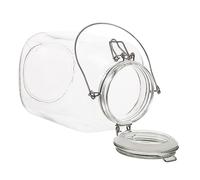 TOPBATHY Bocal De Rangement En Verre 3l Poignée Carré, Pot Hermétique Alimentaire, Récipient Pour Aliments Secs Et Cornichons, Convient Usage La Cuisine Domestique,