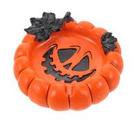 TOPBATHY Cendrier Halloween en Résine Forme Tête de Citrouille Orange, Décoratif et Facile à Nettoyer pour Bureau et Décoration de Table Festive