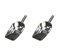 TOPBATHY Cuillère À Glace En Acier Inoxydable Pelle À Glace Trouée Avec Poignée Lisse 2 Pièces Pour Glaçons Riz Cuisine Bar Buffet Fête À La Maison