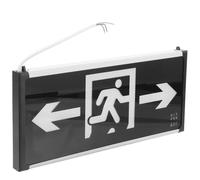TOPBATHY Éclairage de Secours à LED Pratique Noir en Plastique Mural et Guide Directionnel Sûr pour Sortie de Secours et Évacuation Incendie