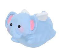 TOPBATHY Figurine Éléphant en Résine Bleu Légère et Mobile, Décoration Artistique Unique pour Étagère ou Table Basse, Style Sculptural et Géométrique