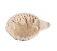 TOPBATHY Hamac pour Chat de Cuillère Ronde Marron en Polaire Anneau en Acier 47x36 Cm, Confortable et Remplaçant pour Tour d'escalade et Panier Douillet