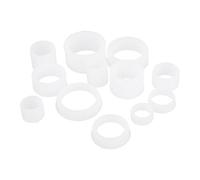 TOPBATHY Kit de 12 Bagues D'adaptation Design Précis et Résistant en Plastique Blanc pour Roues de Meuleuses D'établis 7-20mm pour Travail du Métal Pierre