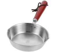 TOPBATHY Mini Poêle à Œufs en Acier Inoxydable, Légère et Multifonction | Facile à Nettoyer, Usage Quotidien ou Barbecue Extérieur, Poignée Confortable, Finition Argentée