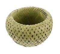 TOPBATHY Panier en Matériau Synthétique Tissé Style Nid pour Fruits et Légumes, Petit Format pour Pique-niques ou Présent, Couleur Verte