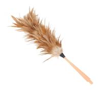 TOPBATHY Plumeau Ménage Depoussierant en Bois et Plumage Naturelles Performance Stable pour Nettoyage de Meubles et Voiture Usage Quotidien et Domestique