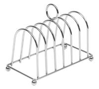 TOPBATHY Porte-Toast Réutilisable en Acier Inoxydable, Support Élégant | Tranches, Usage Quotidien, Transport Facile, Soudure Précise, Fêtes et Anniversaires, Argenté