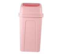 TOPBATHY Poubelle Pivotante en Plastique Rose Couvercle pour Maison | Pp, Design à Bascule, Ouverture Facile, pour Déchets Papier et Épluchures, Usage Salle de Bain