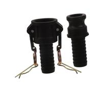 TOPBATHY Raccord Rapide Mâle et Femelle PP à Clip pour Tuyau, Noir | Rapide à Encliquetage, pour Hydroponie DIY et Systèmes D'irrigation, Métal et Pp