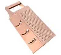 TOPBATHY Râpe à Boîte Pratique en Acier Inoxydable à 4 Faces avec | Tranchage Stable, Poignée de Sécurité, Cuisine, Concombres et Pommes de Terre, Coloris Or