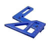 TOPBATHY Règle de Menuiserie Équerre de Travail du Bois, Règle de Bord Triangle, Alliage D’aluminium Bleu, Système Britannique, 45°/90°, Portable, Haute Précision, Intérieur et Extérieur