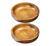 TOPBATHY Repose-cuillère en Bois Rond 2 Pièces Cuisine Rustique, Évite Glissements et Garde le Plan de Travail Propre, Accessoire Pratique pour Repas et Professionnels