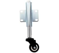 TOPBATHY Roue de Portail Coulissante Argenté 2 Pouces en Pu et Fer Ressort Ajustable pour Rack Mobile et Usage Résidentiel