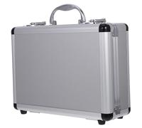 TOPBATHY Valise de Rangement en Alliage D'aluminium Argentée Surface Lisse et Design Sécurisé, Boîte à Outils Portable pour Usage Domestique