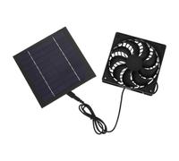 TOPBATHY Ventilateur Alimenté par Panneau Solaire, Mini Ventilateur de Serrage 5w Noir en Plastique et Silicium Monocristallin, pour Poulailler et Niche pour Chien, Camping, Ventilation