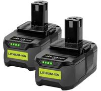 TOPBATT 2 X 8000mAh Batterie Compatible pour Ryobi Batterie 18V RB18L13, RB18L15, RB18L20, RB18L25, RB1840X, RB1840T, RB18L50 Batterie avec indicateur LED