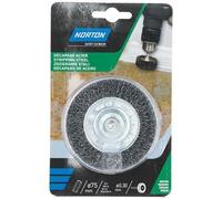 Brosse circulaire ondulée acier Norton Ø 75 mm pour perceuse